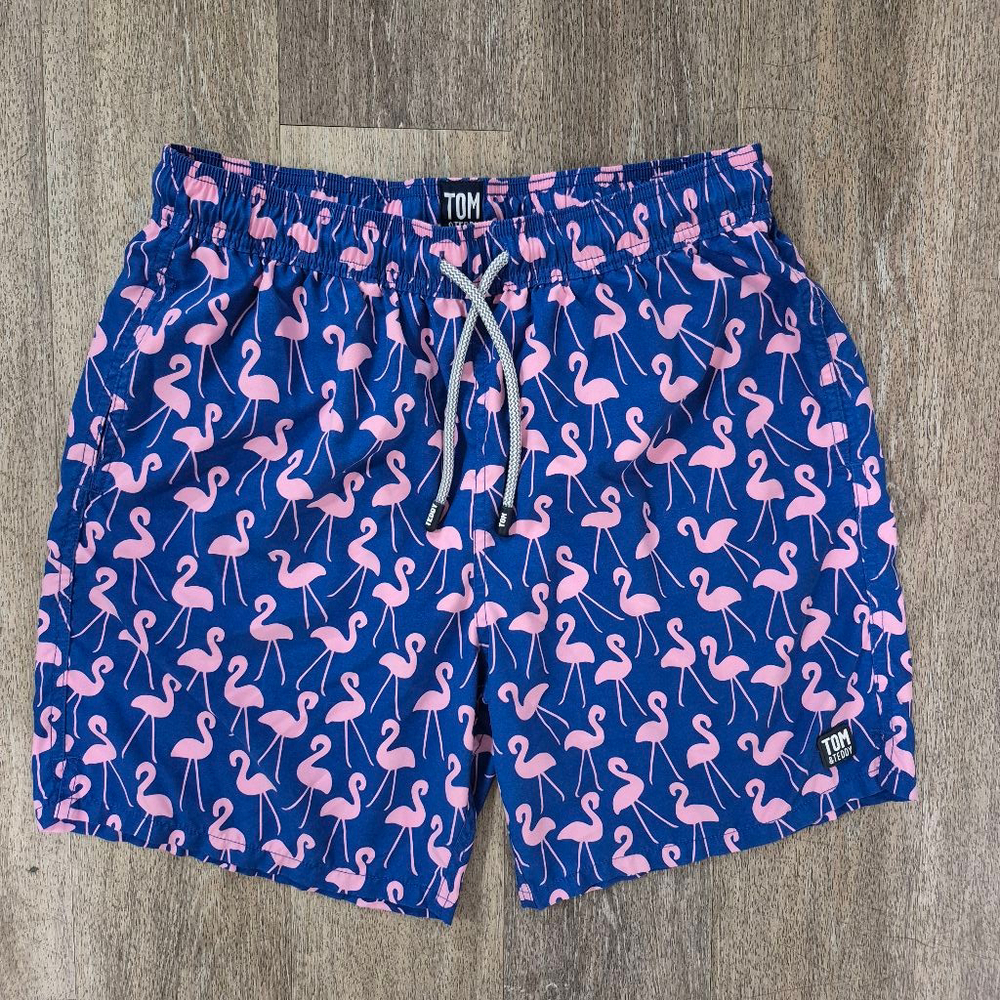 Tom & Teddy‎ Swim Trunks, Size L, Blue Pink